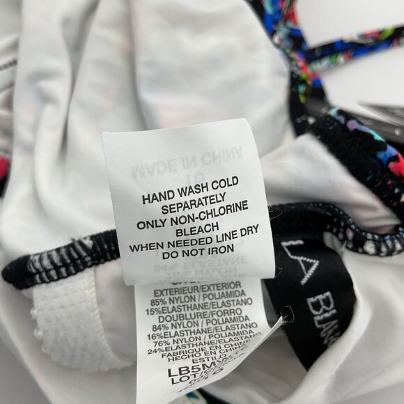 La Blanca Casa Azul Colorful Tiles 1-pc Swimsuit Tie Front w/accents Sz 16 NWT - Picture 6 of 12